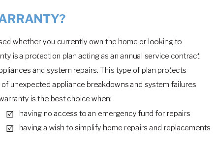 home warranty greenfield